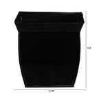 11.75" Fluted Metal Square Planter