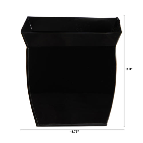 11.75" Fluted Metal Square Planter