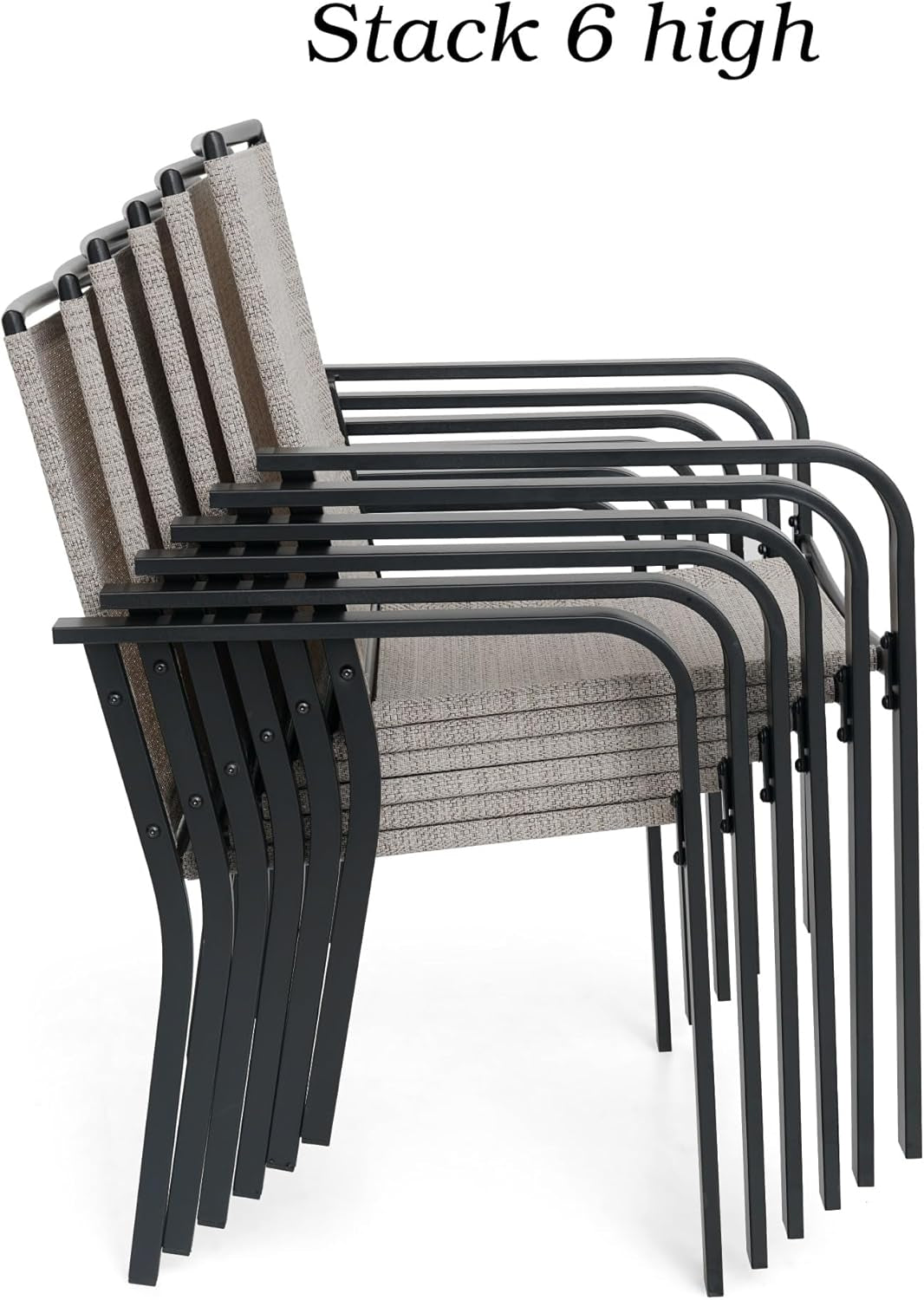 7 Piece Outdoor Dining Set with Stackable Chairs