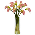 Calla Lilly w/Cylinder Vase Pink