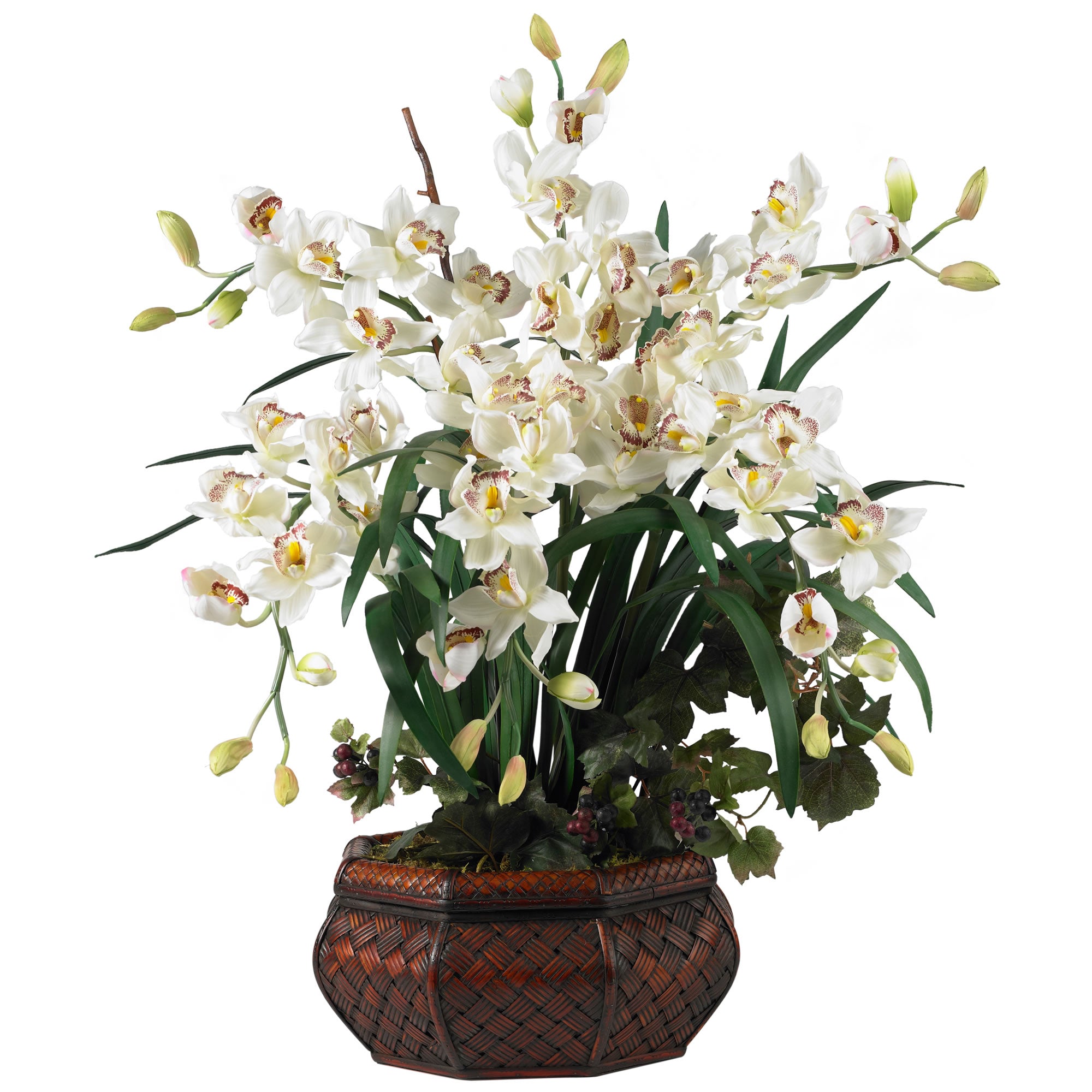 36" Large Cymbidium Arrangement White