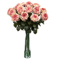 Fancy Rose Arrangement w/18" Glass Cylinder Pink