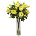 Large Peony w/Cylinder Yellow