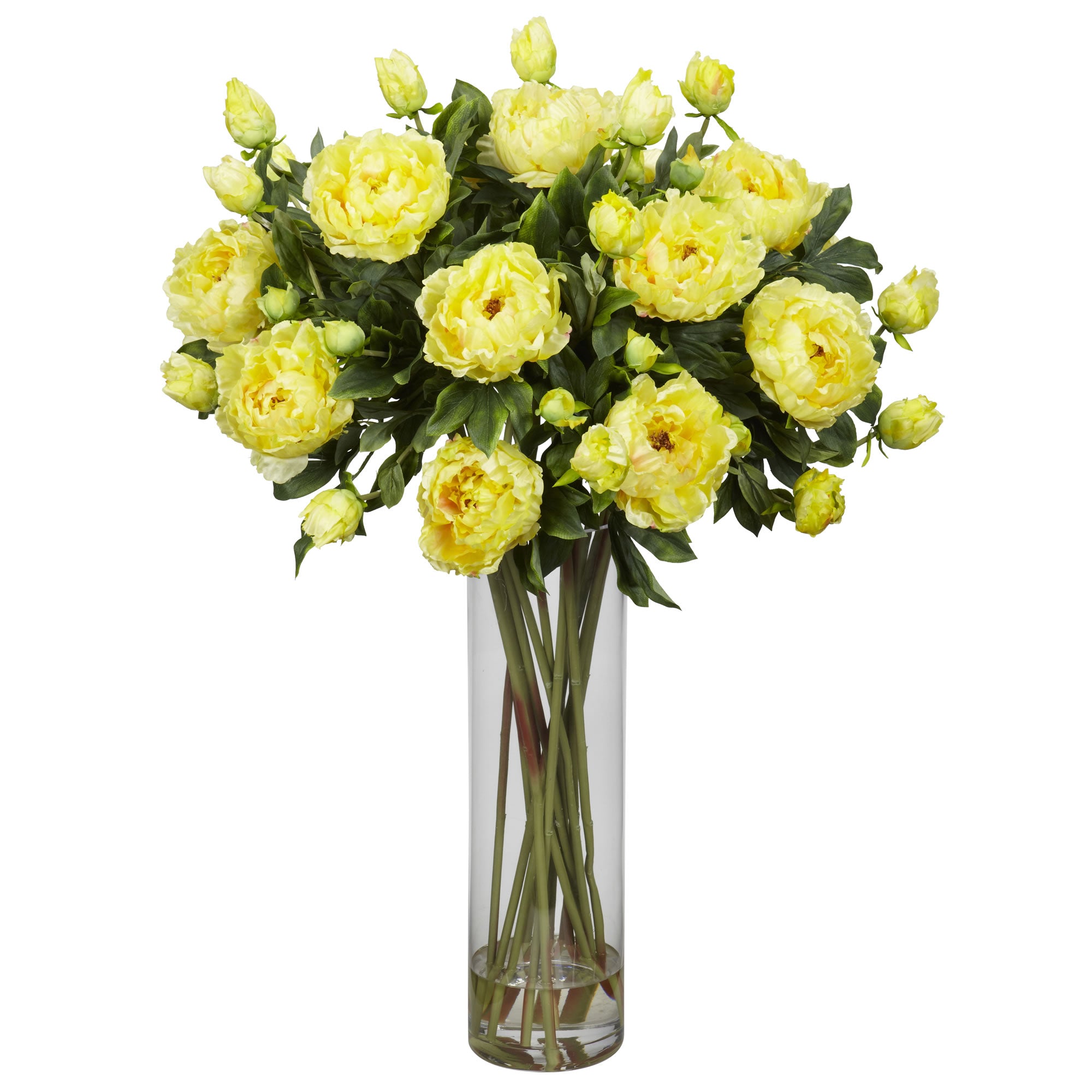 Giant Peony w/Cylinder Yellow