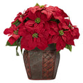 18" Poinsettia w/Decorative Vase