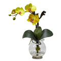 Mini Phalaenopsis w/Fluted Vase Arrangement Yellow