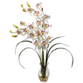 Cymbidium Orchid w/Vase Arrangement White