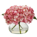 Blooming Hydrangea w/Vase Pink