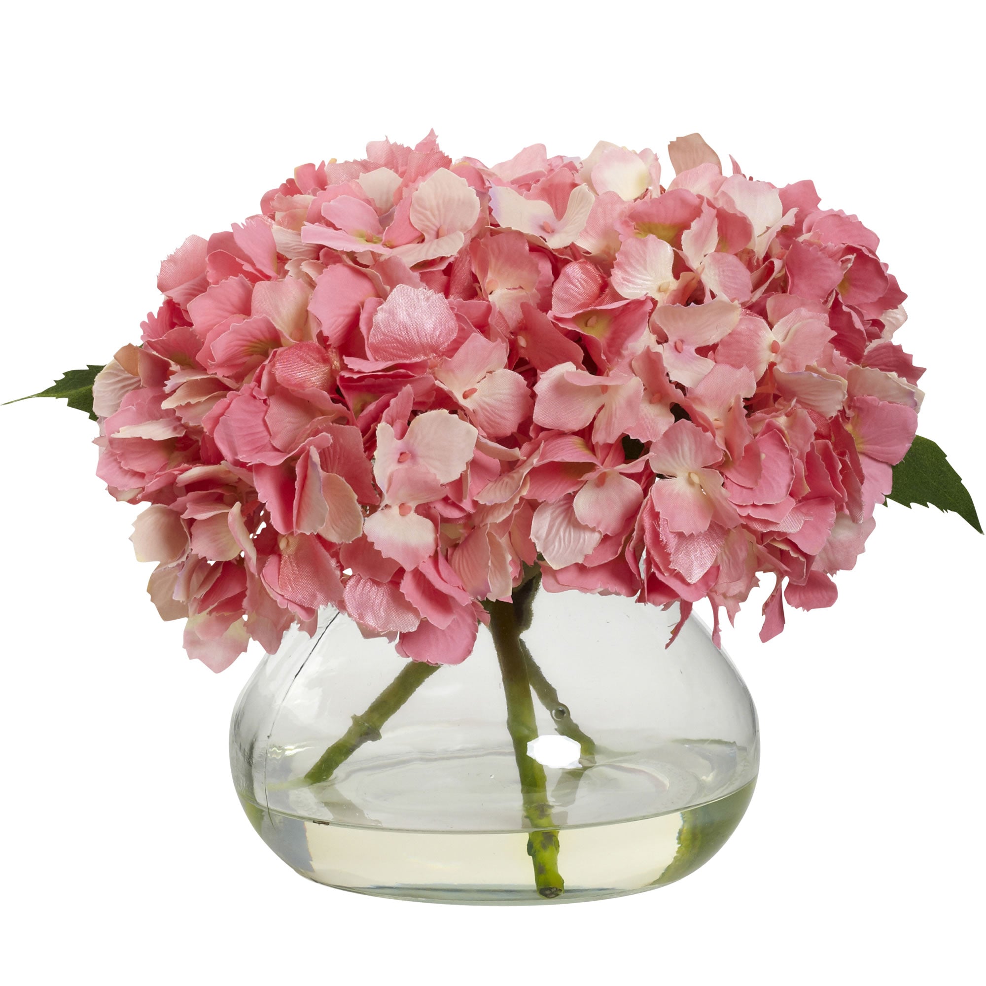 Blooming Hydrangea w/Vase Pink