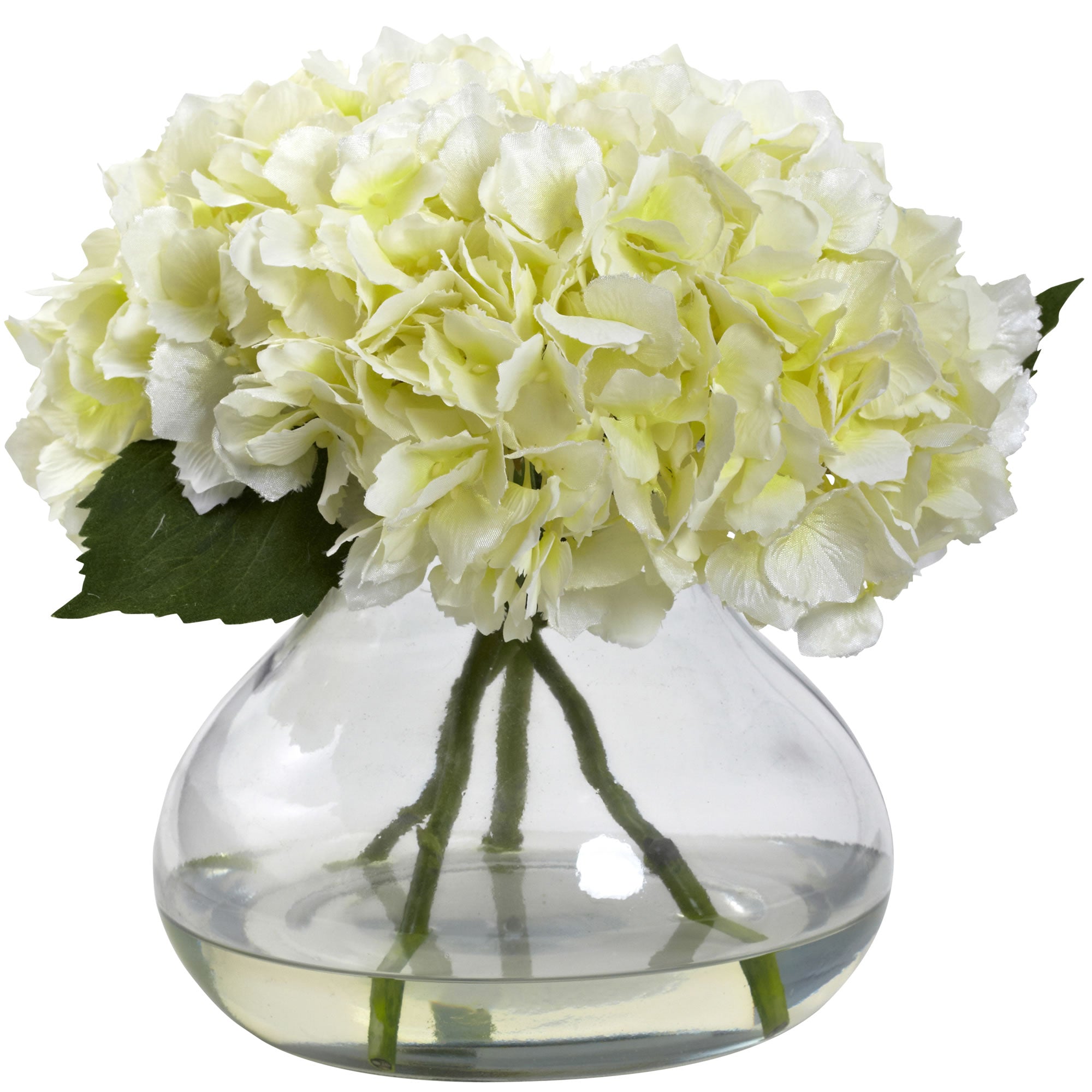 Large Blooming Hydrangea w/Vase Cream
