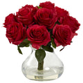 Rose Arrangement w/Vase Red