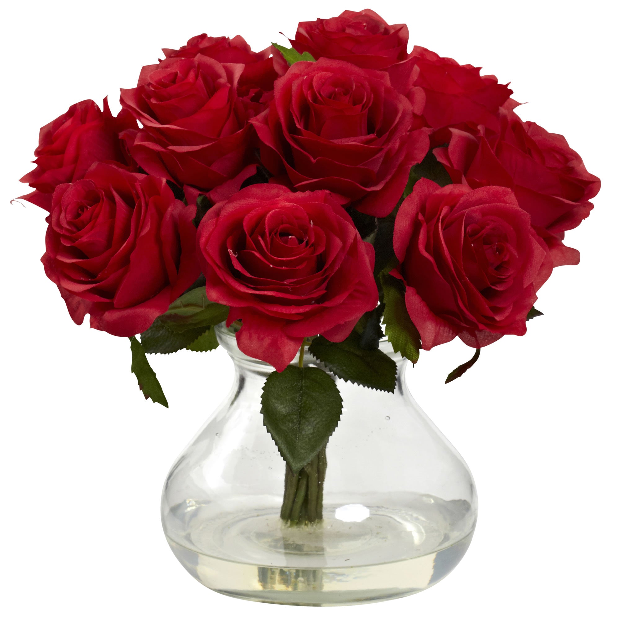 Rose Arrangement w/Vase Red