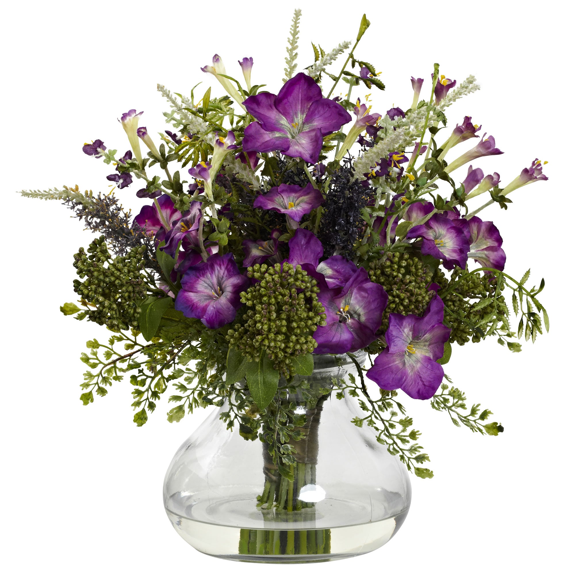 Large Mixed Morning Glory w/Vase