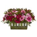 12" Daisy Artificial Arrangement in Decorative Planter