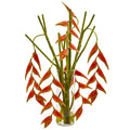 21" Hanging Heliconia Artificial Arrangement in Vase