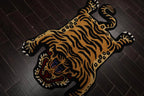 Tiger Handmade 100% Wool Novelty/Animal Oriental Area Rug Gold 3' x 5'