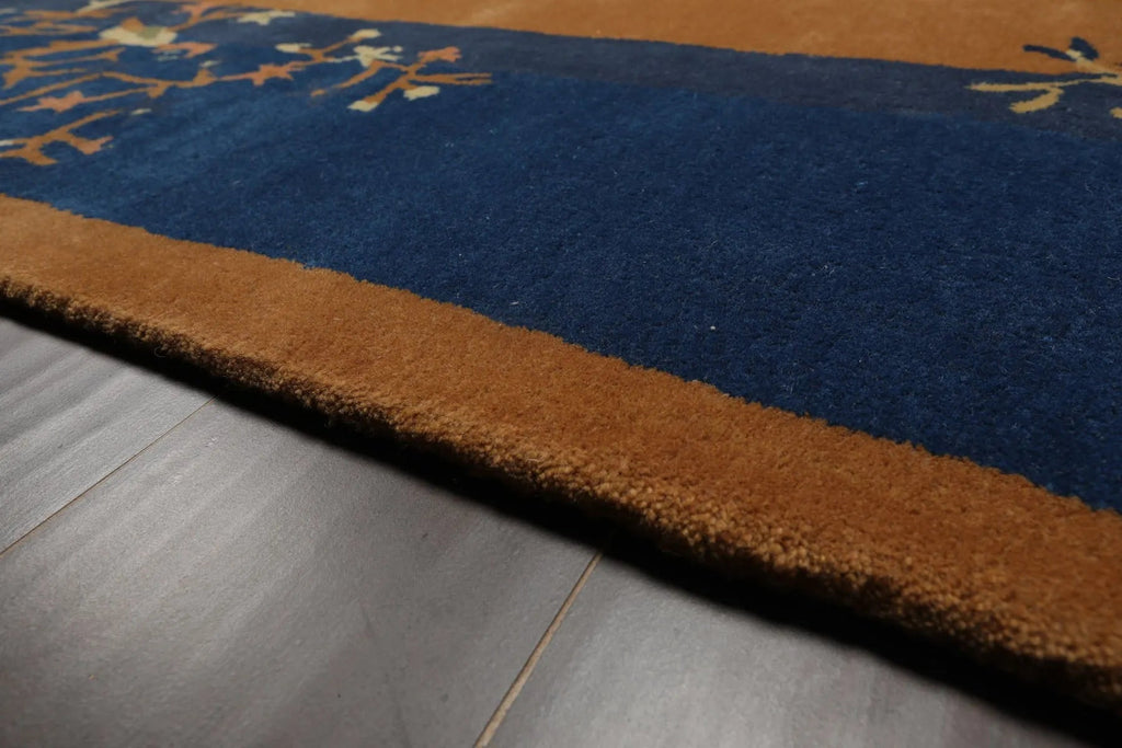 LoomBloom Multi Sizes Camel Hand Tufted  Chinese Art Deco New Zealand Wool Oriental Area Rug