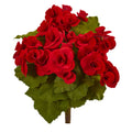 11" Begonia Bush Artificial Flower (Set of 4)