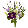 16" Mixed Artificial Flower Bouquet (Set of 4)