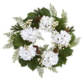 24" Gold Trimmed Hydrangea and Berry Wreath