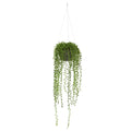 21" String of Pearl Artificial Plant Hanging Basket