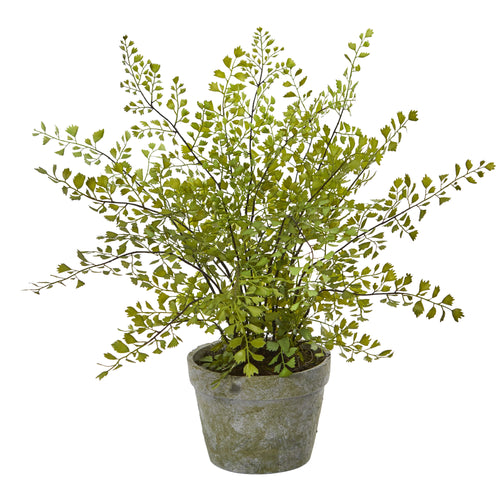 15" Maiden Hair Artificial Plant in Decorative Planter
