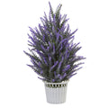 22" Lavender in White Planter
