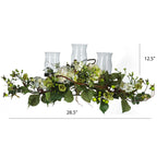 28.5" Hydrangea Triple Candelabrum Centerpiece