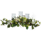 28.5" Hydrangea Triple Candelabrum Centerpiece