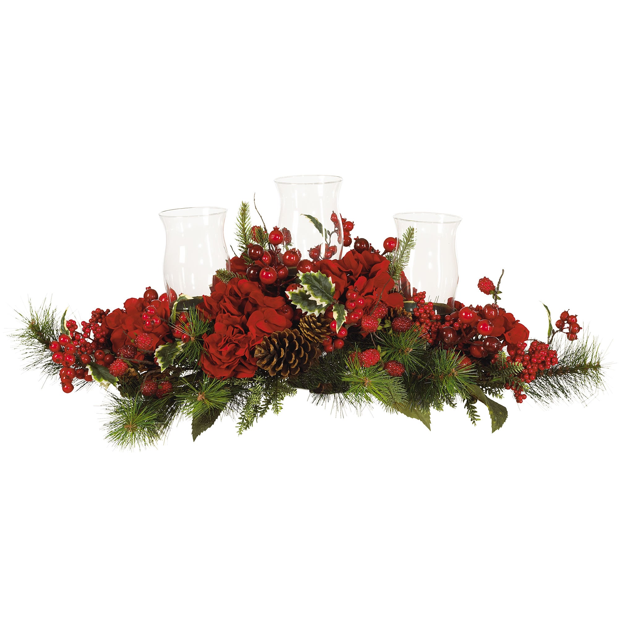 30" Holiday Hydrangea Candelabrum