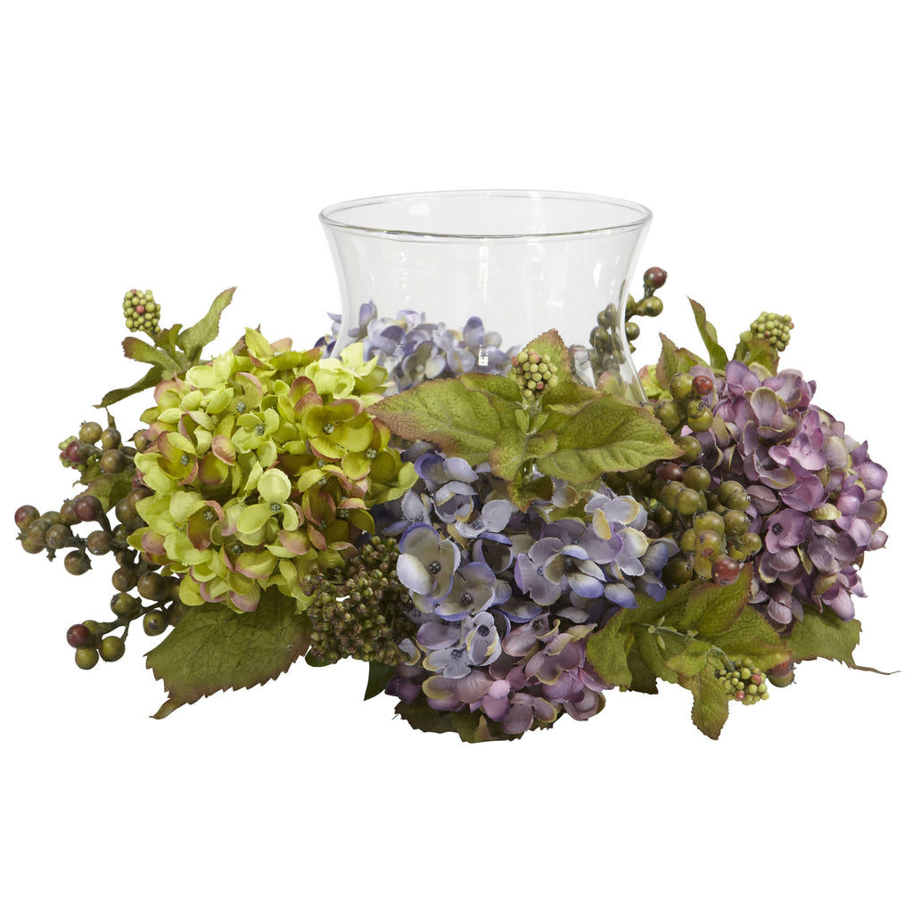 7" Mixed Hydrangea Candelabrum