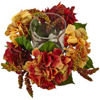 6" Autumn Hydrangea Berry Candelabrum