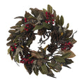 24" Pinecone Berry & Feather Wreath