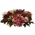 6.5" Peony Hydrangea Candelabrum