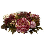 6.5" Peony Hydrangea Candelabrum