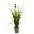 26" Grass & Dandelion w/Cement Planter