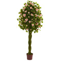 6' Rose Tree with Woven Trunk