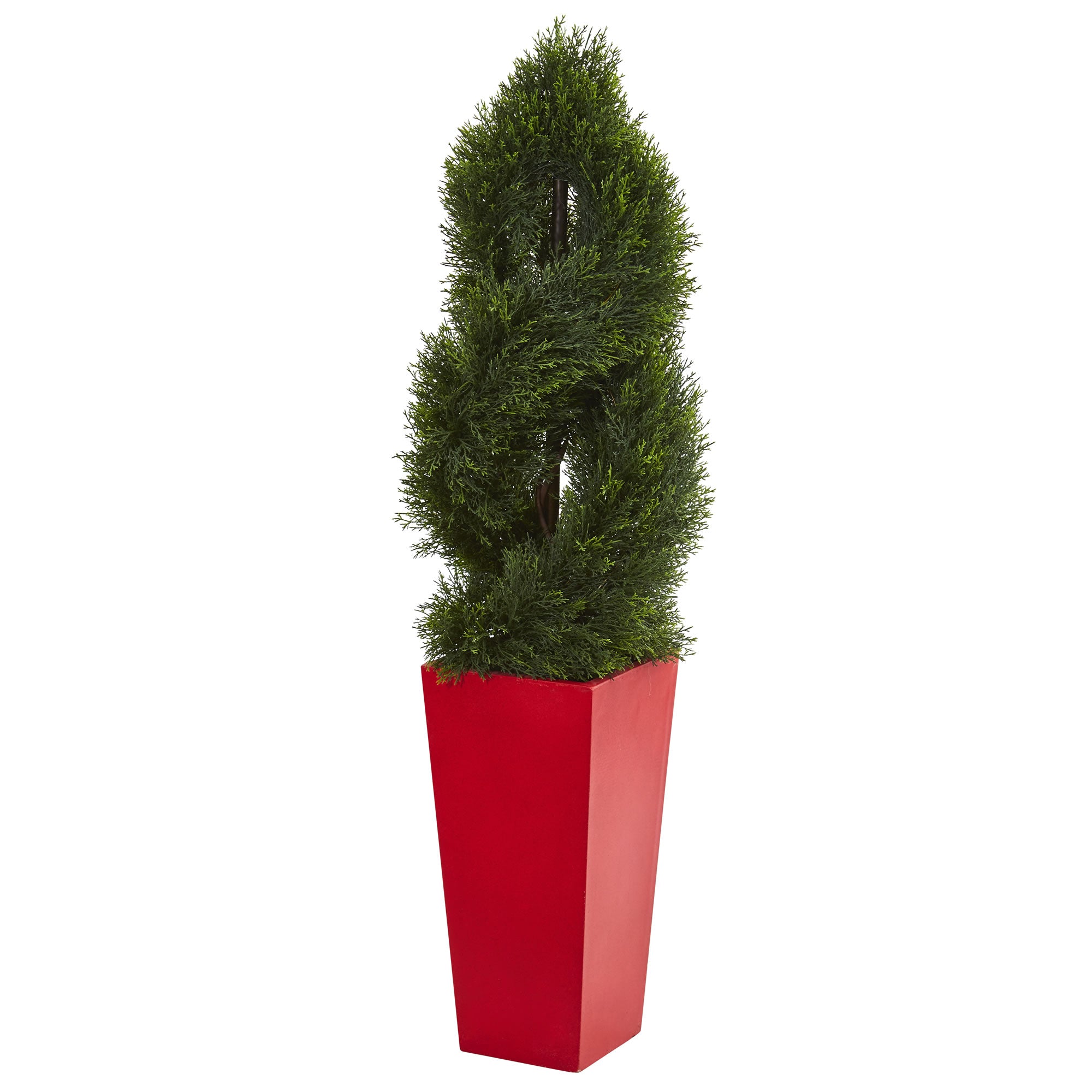 Double Cypress Artificial Tree in Planter UV Resistant