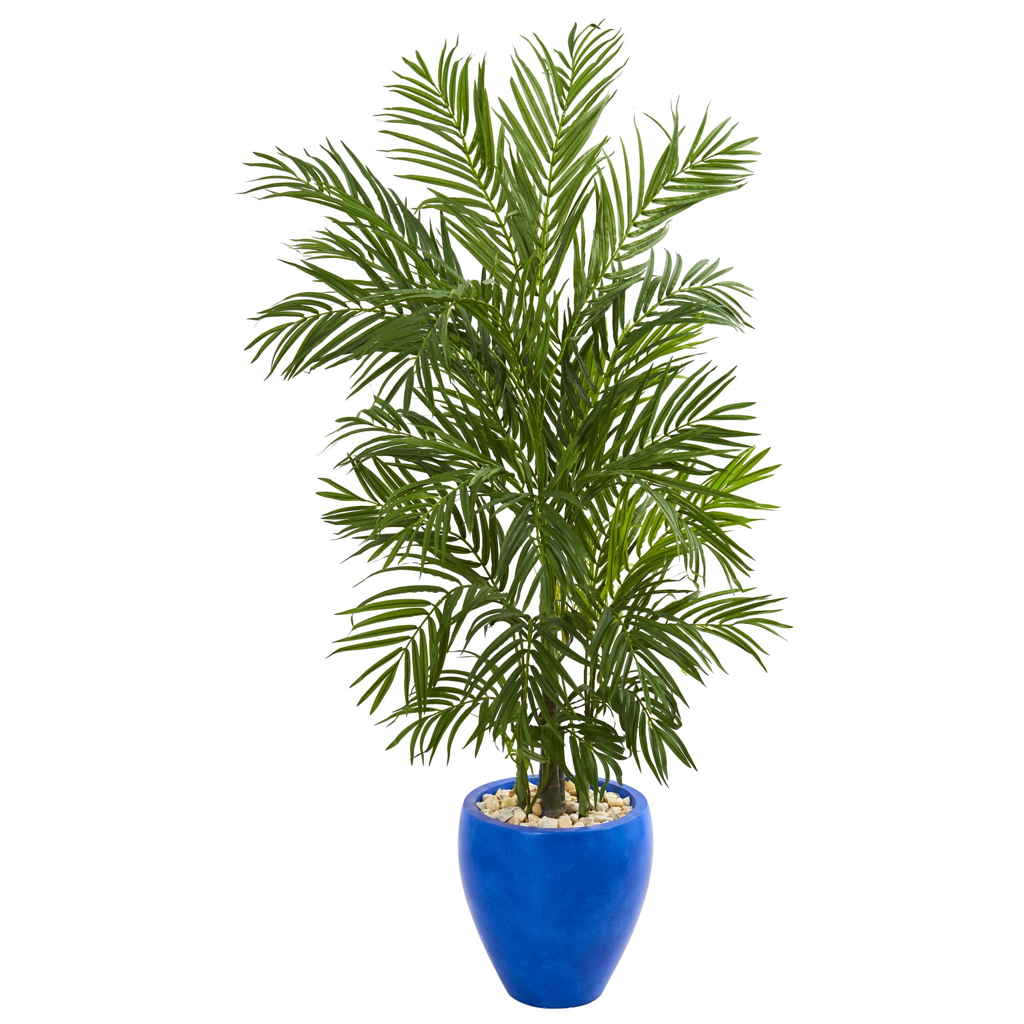 5.5' Areca Palm Artificial Tree in Blue Planter