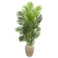 5' Paradise Palm Artificial Tree in Sand Colored Planter
