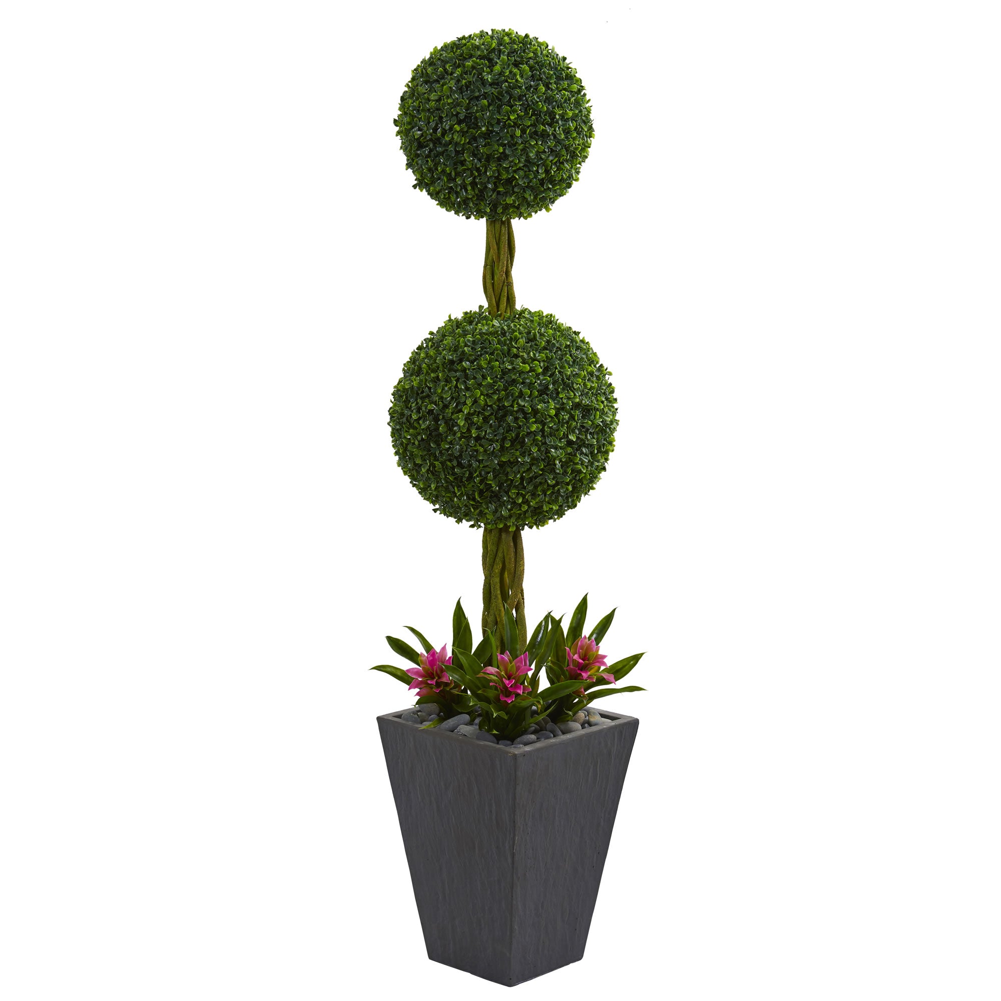 5' Double Boxwood Tree in Planter UV Res(Indoor/Outdoor)