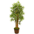 4.5' Bamboo Tree in Coiled Rope Planter