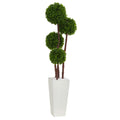 4' Boxwood Topiary in Planter UV Resistant (Indoor/Outdoor)