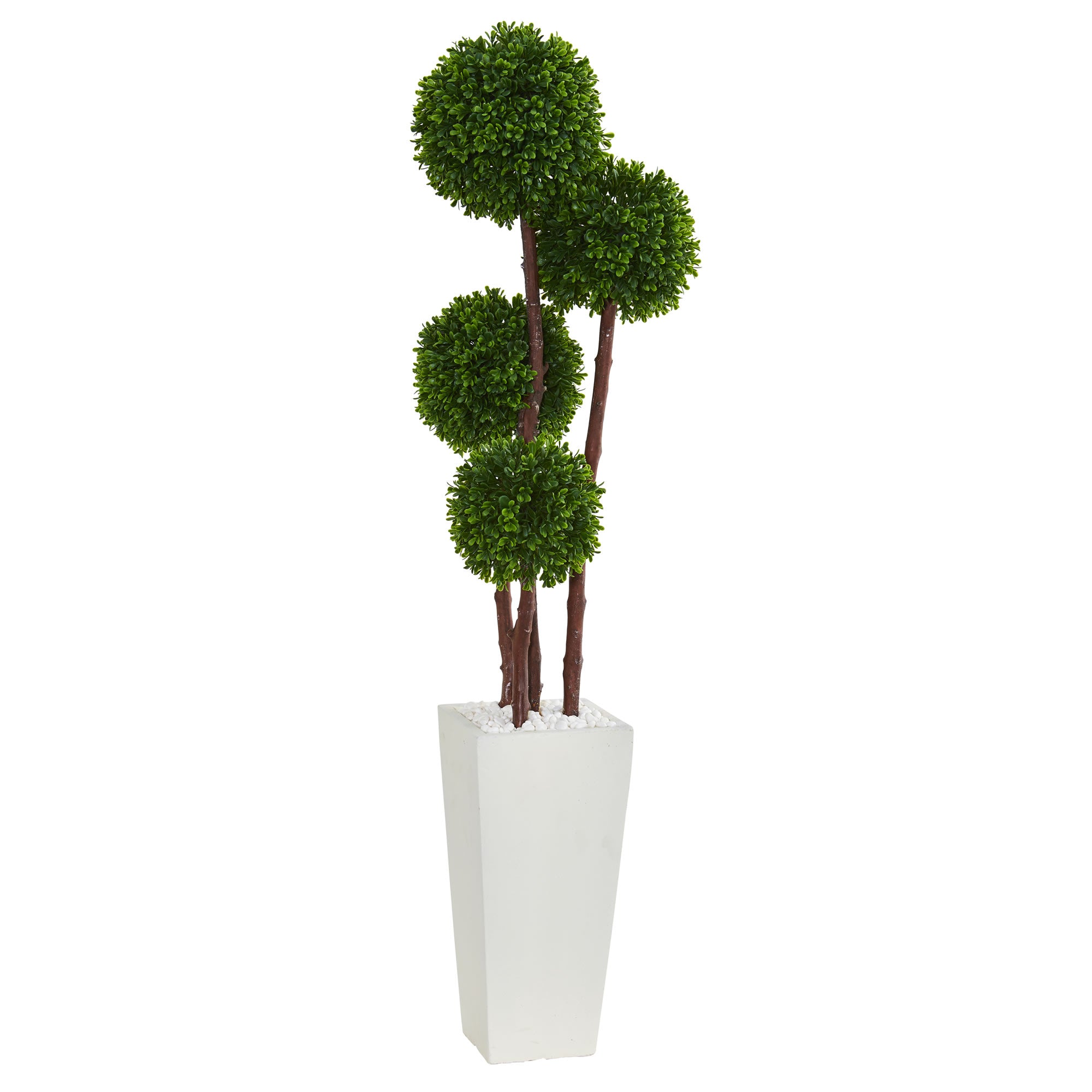 4' Boxwood Topiary in Planter UV Resistant (Indoor/Outdoor)