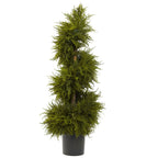 43" Cedar Spiral Topiary w/Lights