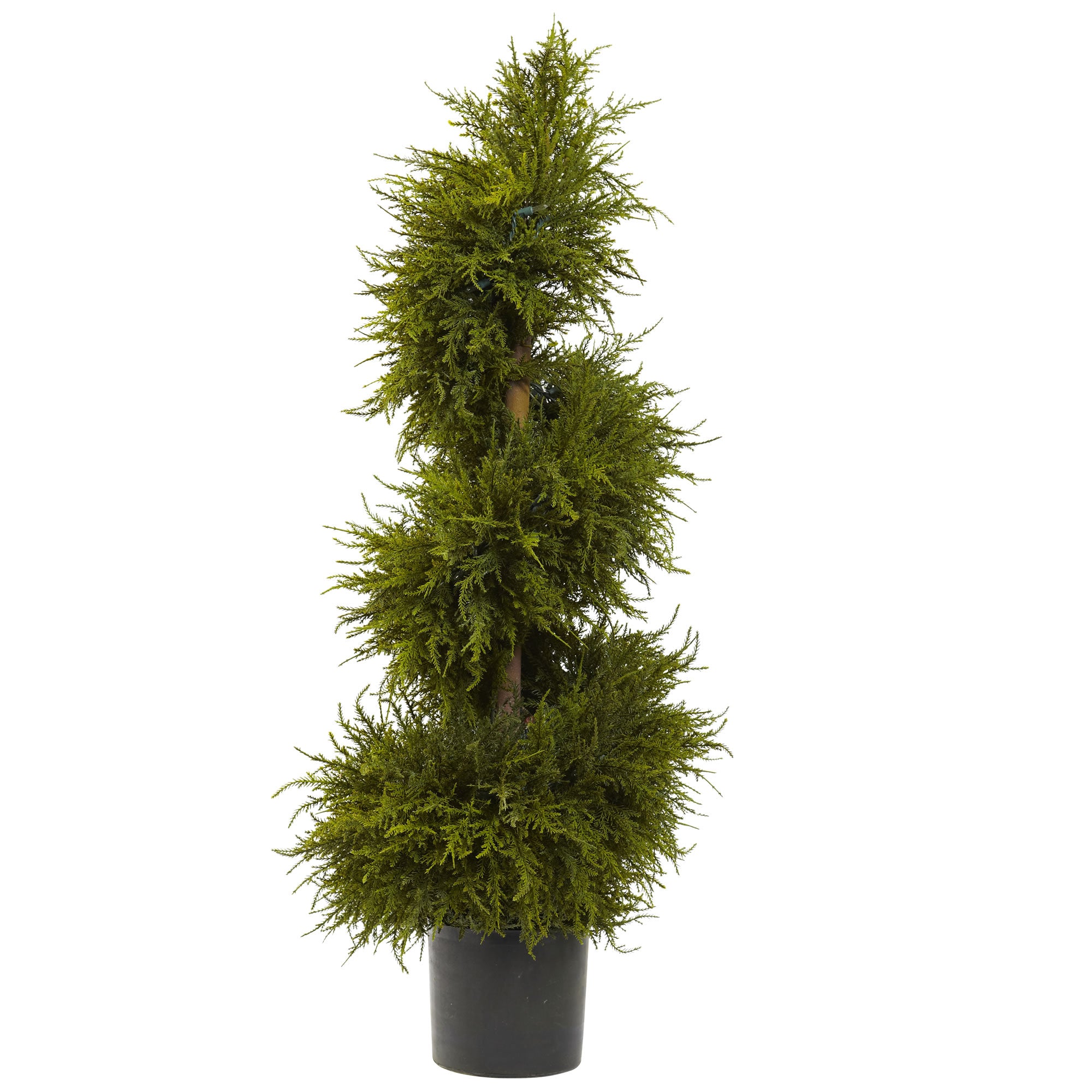43" Cedar Spiral Topiary w/Lights
