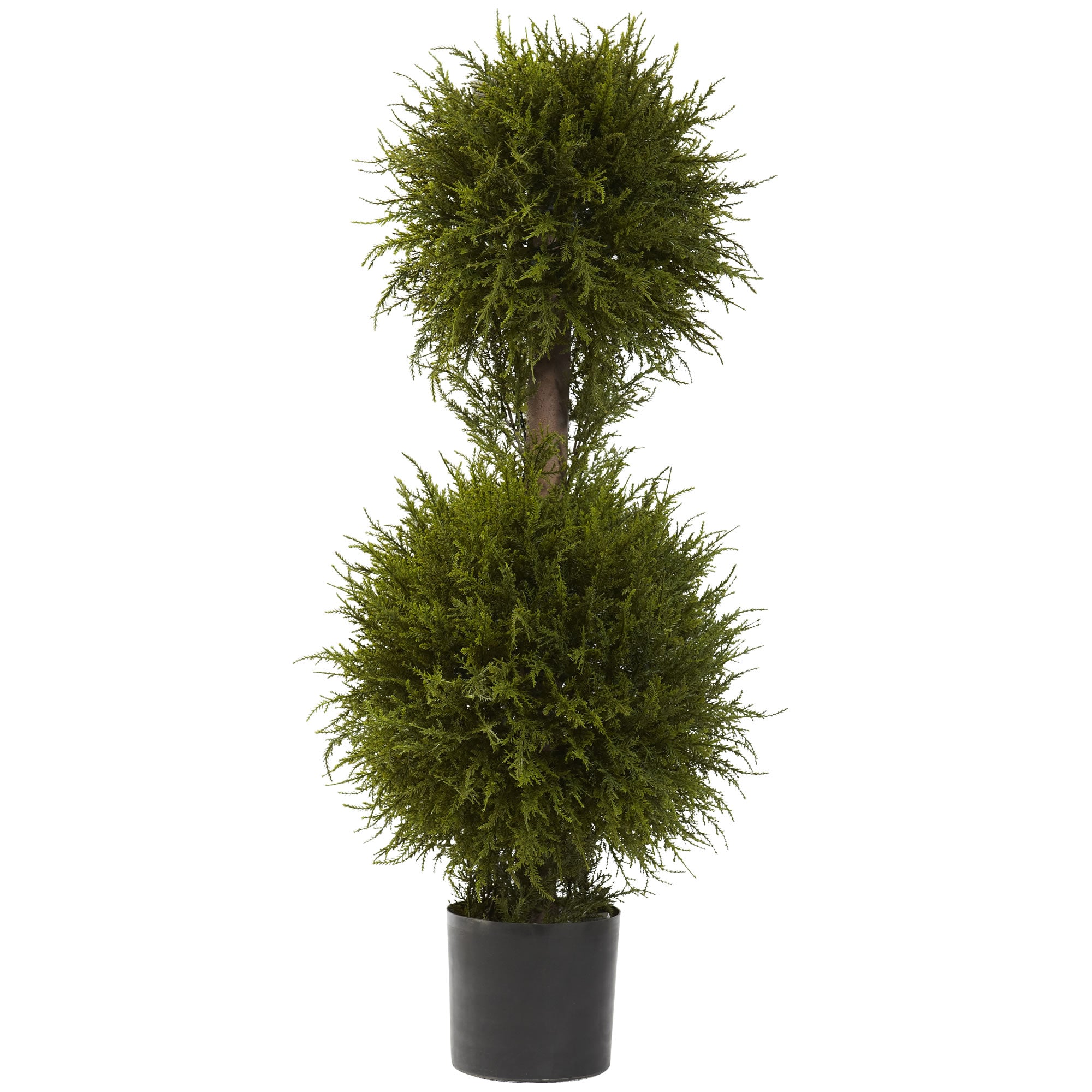 40" Cedar Double Ball Topiary w/Lights