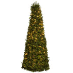 39" Boxwood Cone w/Lights