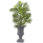 3.5' Areca Palm Tree with Gray Urn UV Resis (Indoor/Outdoor)
