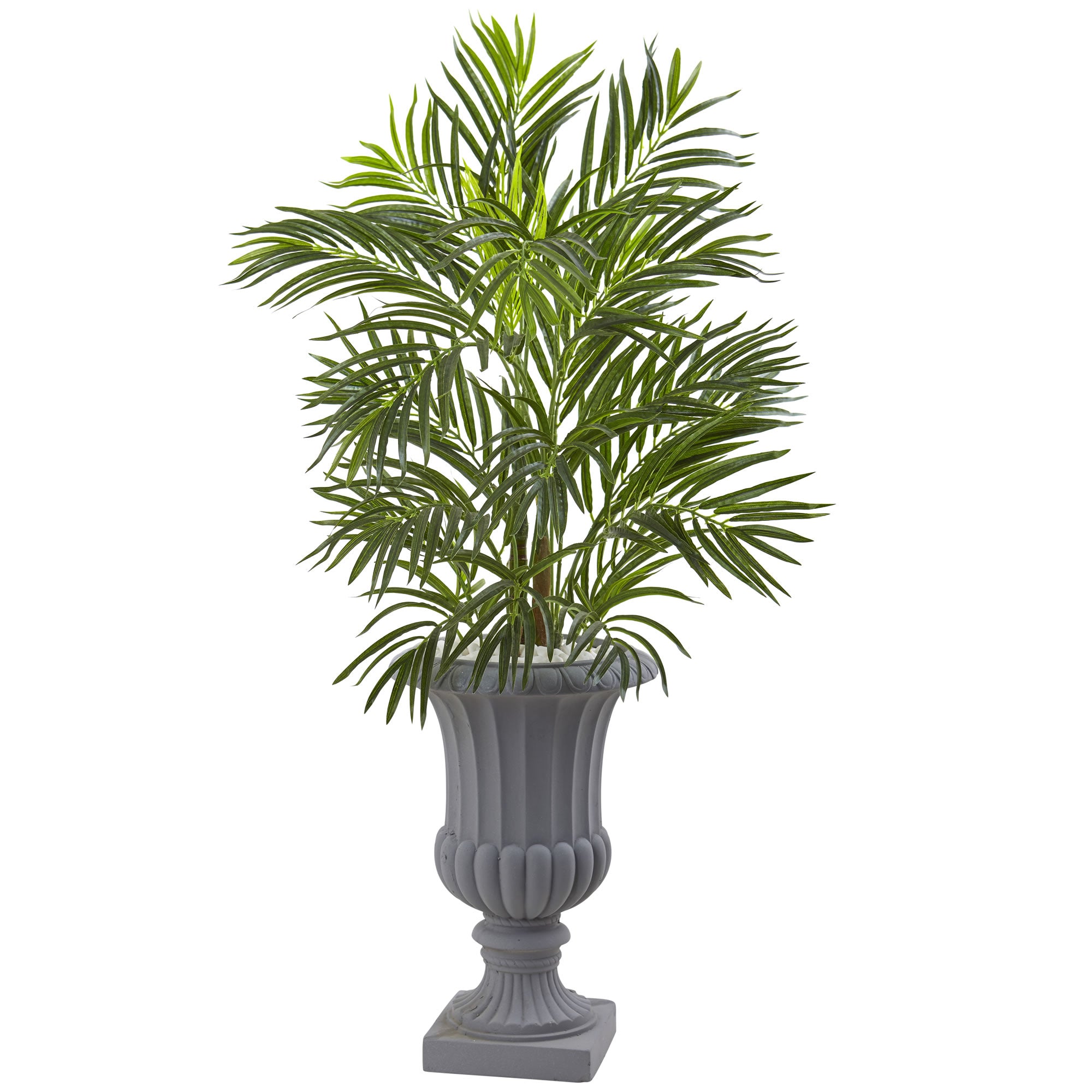 3.5' Areca Palm Tree with Gray Urn UV Resis (Indoor/Outdoor)
